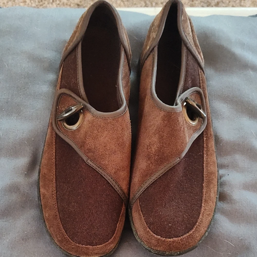 Lands' End Women's Brown Suede Flats - Picture 1 of 8